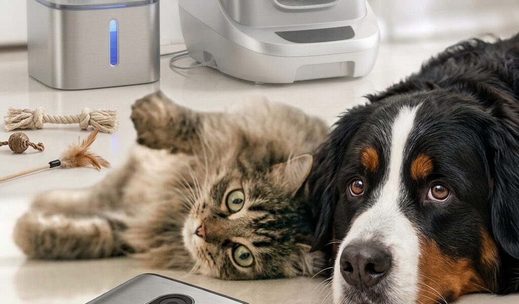 Casa Smart per cani e gatti: distributori, fontane, lettiere, GPS e giochi intelligenti